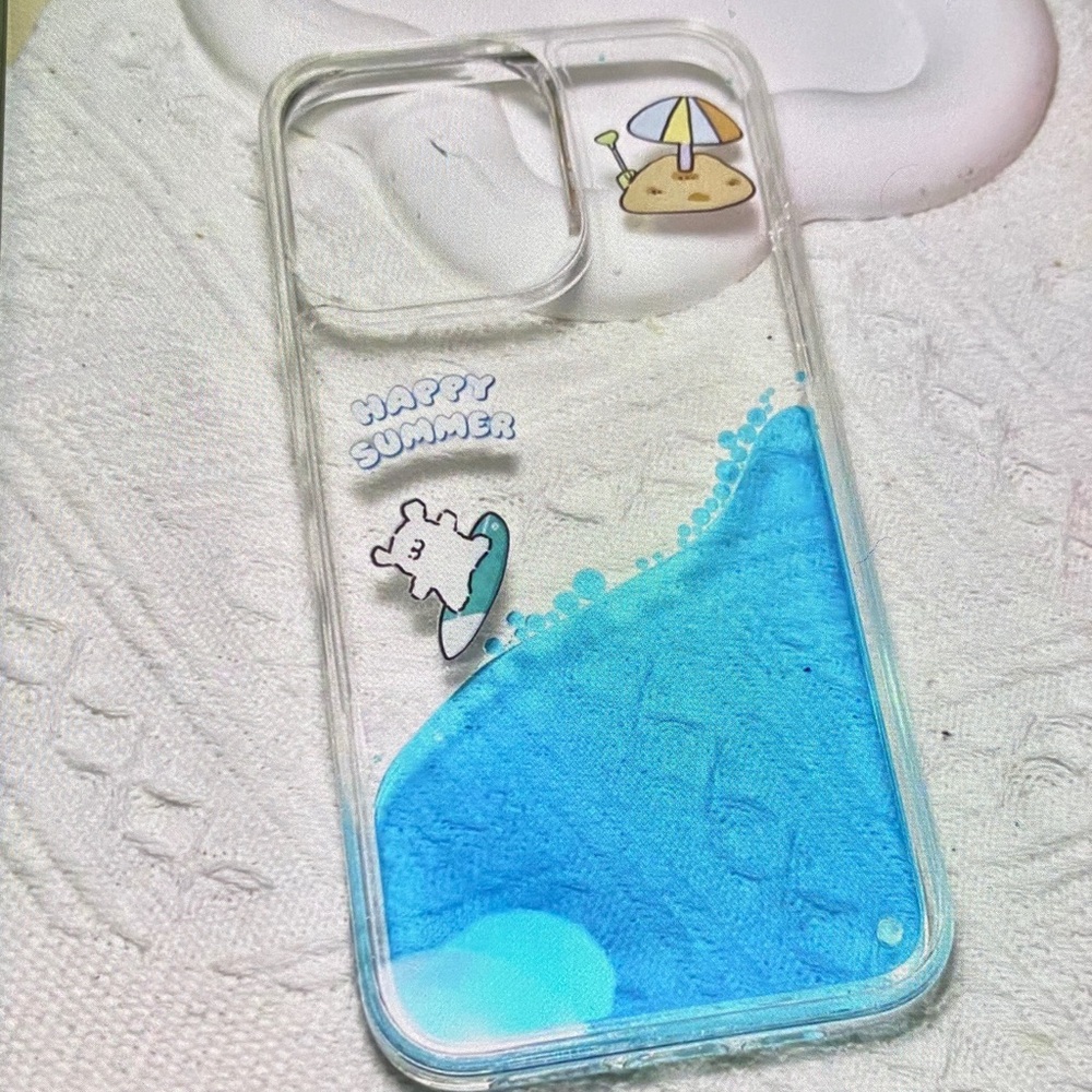 Clear and Blue Surfing Design Phone Case
